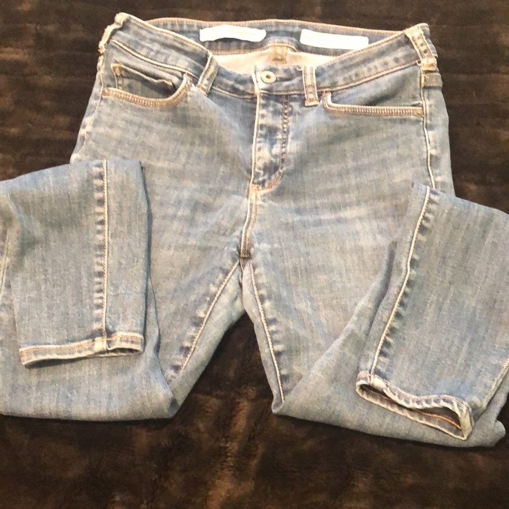Pilcro by Anthropologie high rise denim legging blue jeans w front & back pocket - Picture 9 of 12